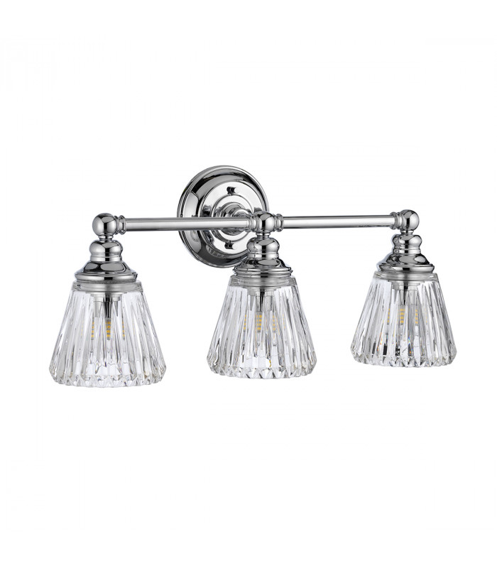 Keynes 3 Light Wall Light Polished Chrome IP44-2