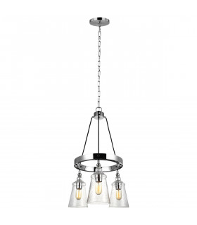Feiss Loras 3 Light Chandelier Chrome-1