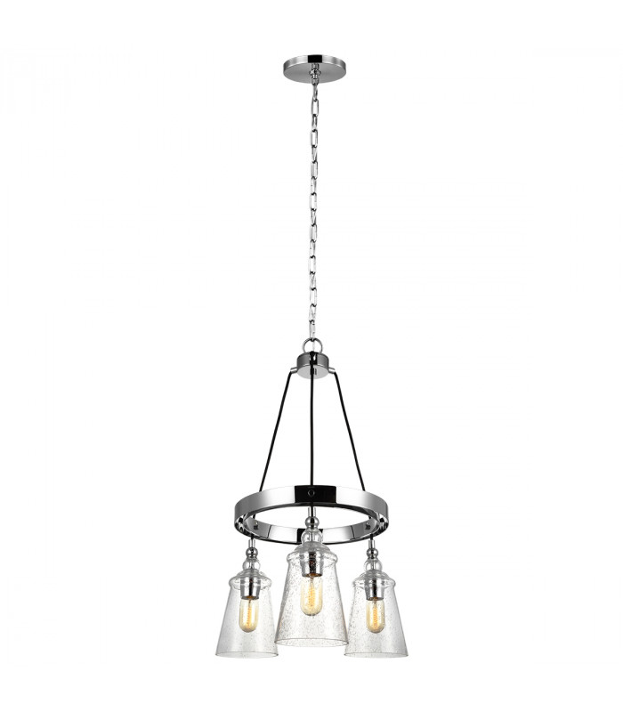 Feiss Loras 3 Light Chandelier Chrome-1