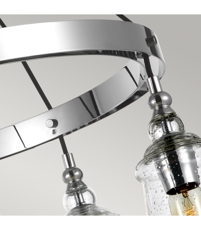 Feiss Loras 5 Light Chandelier Chrome-3