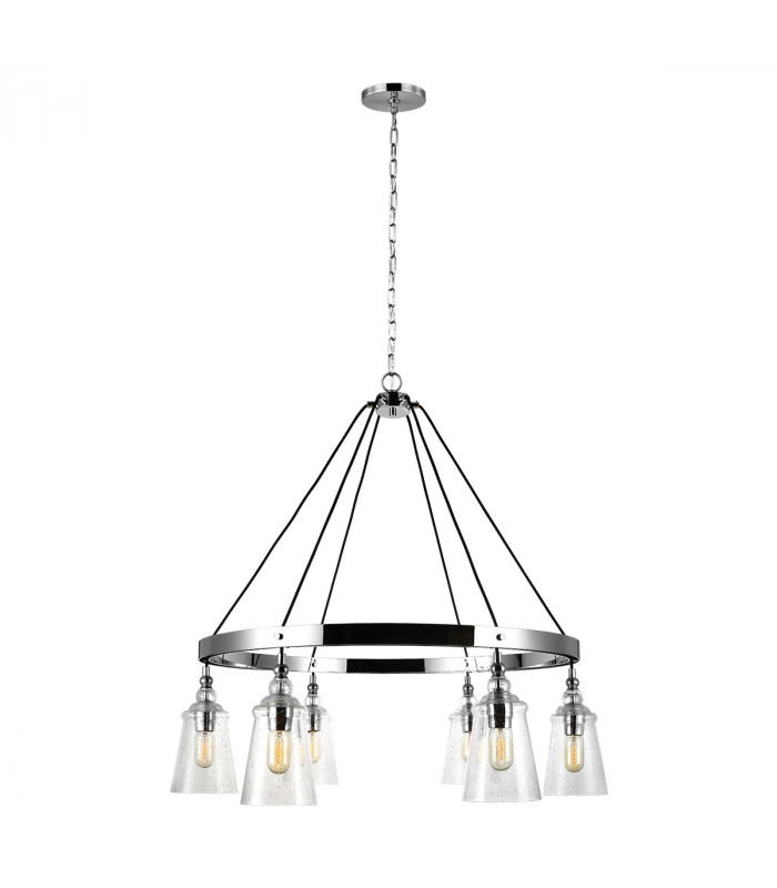Feiss Loras 6 Light Chandelier Chrome-1