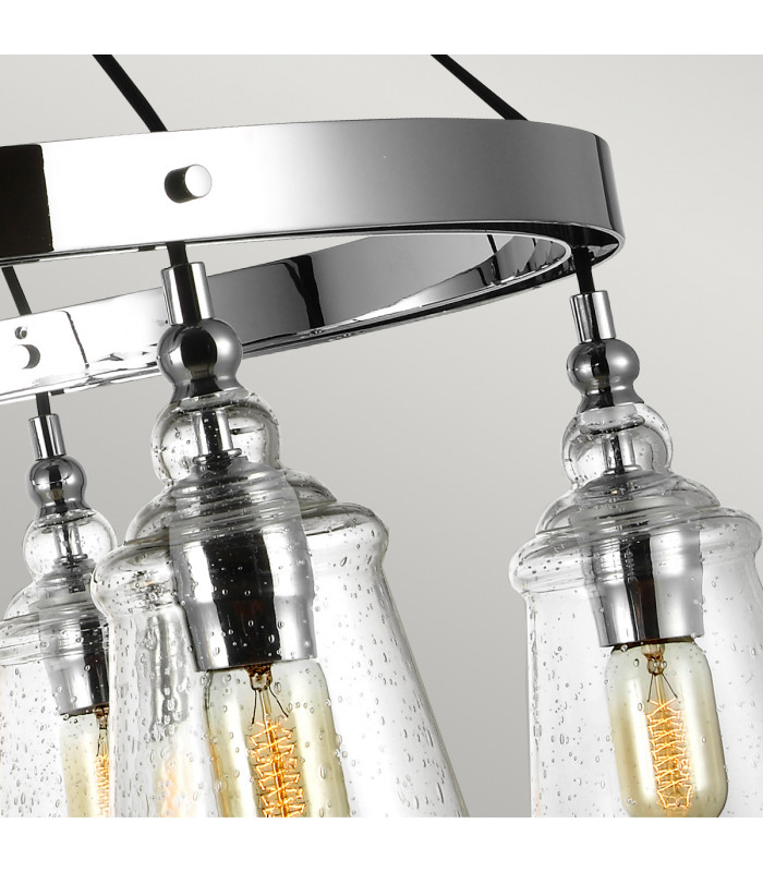 Feiss Loras 6 Light Chandelier Chrome-3