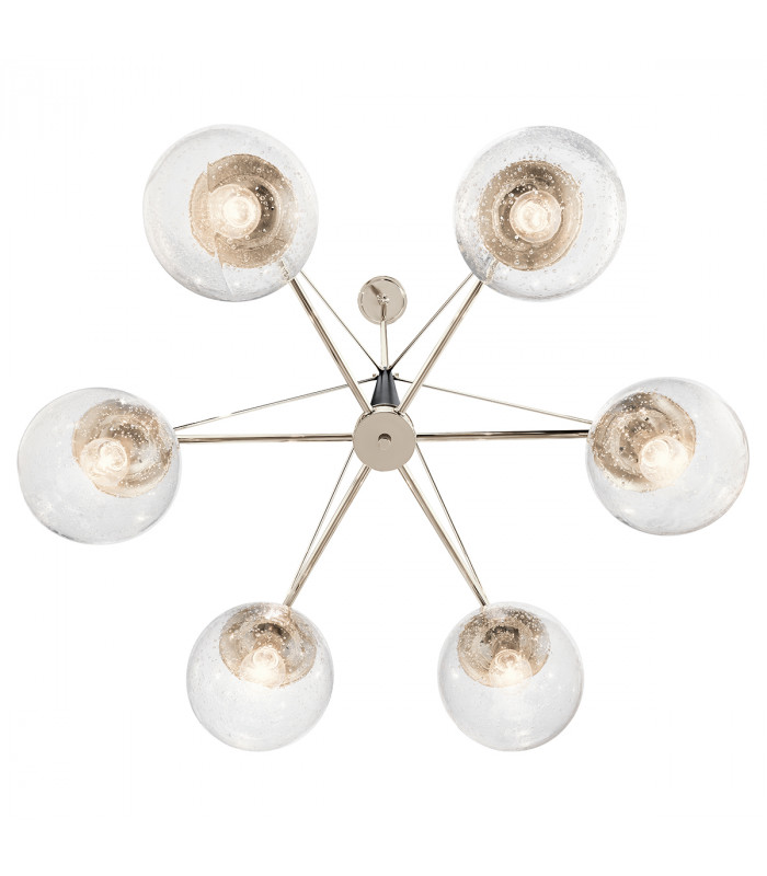 Kichler Marilyn 6 Light Chandelier Polished Nickel-2
