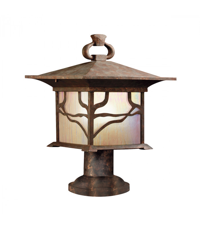 Kichler Morris Outdoor 1 Light Pedestal Lantern Copper IP44-1
