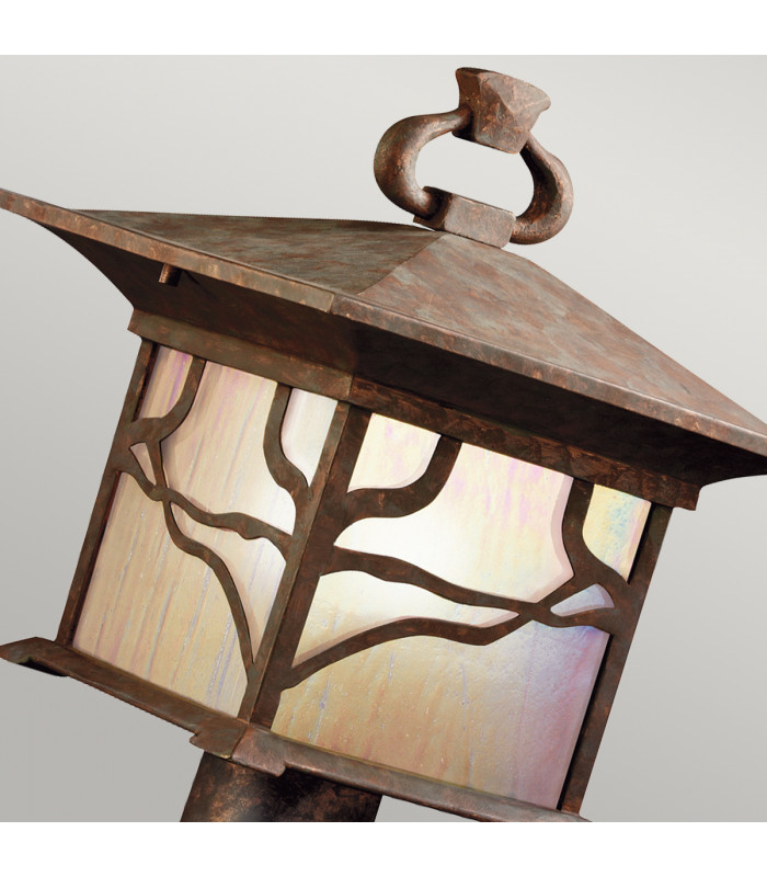 Kichler Morris Outdoor 1 Light Pedestal Lantern Copper IP44-2