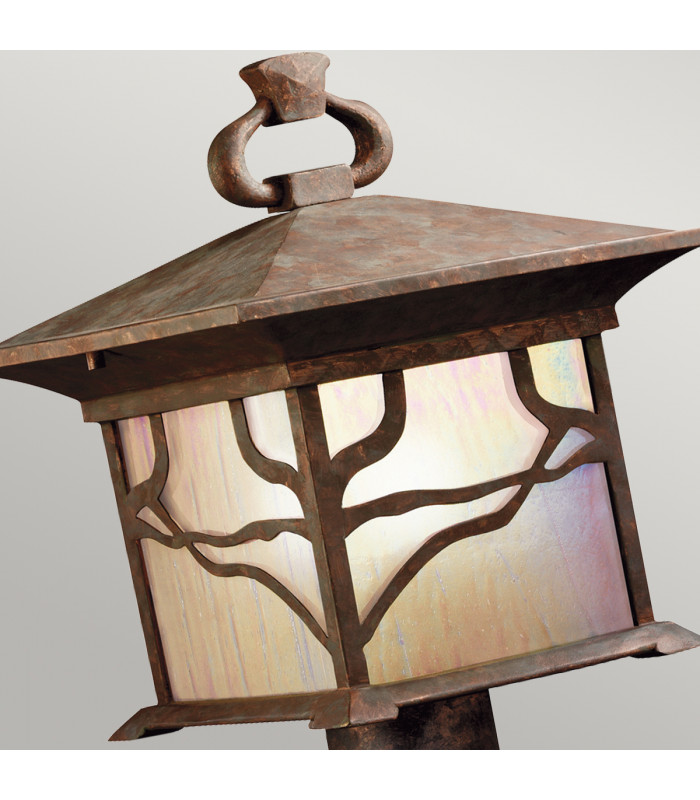 Kichler Morris Outdoor 1 Light Pedestal Lantern Copper IP44-3