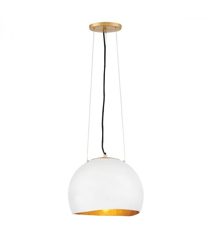 Lisa McDennon by Hinkley Nula 1 Light Pendant Shell White Luxe Gold-1
