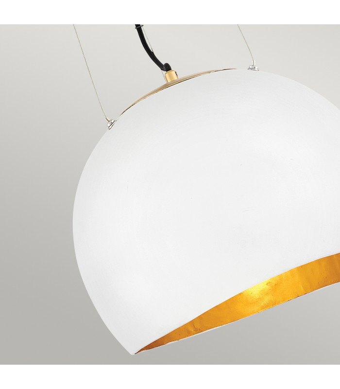 Lisa McDennon by Hinkley Nula 1 Light Pendant Shell White Luxe Gold-3
