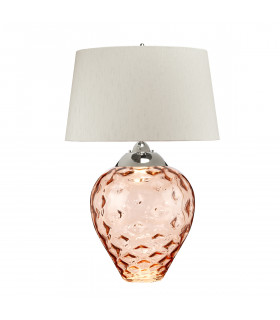 Samara Large Table Lamp Salmon-tinted Glass-1