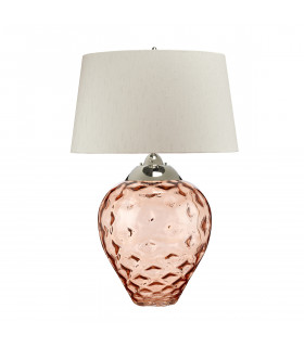 Samara Large Table Lamp Salmon-tinted Glass-2