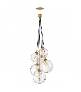 Lisa McDennon by Hinkley Skye 6 Light Pendant Heritage Brass-1