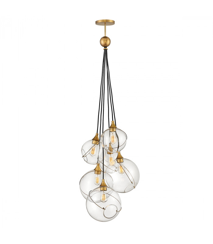 Lisa McDennon by Hinkley Skye 6 Light Pendant Heritage Brass-1