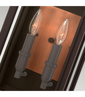 Hinkley Sutcliffe Outdoor 2 Light Wall Lantern Oil Rubbed Bronze IP44-2