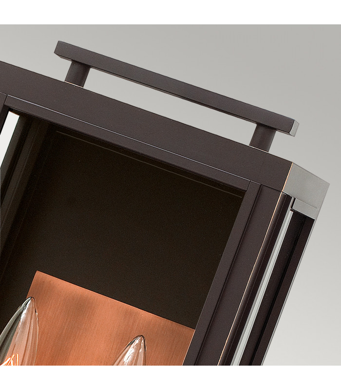 Hinkley Sutcliffe Outdoor 2 Light Wall Lantern Oil Rubbed Bronze IP44-3