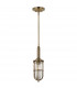 Feiss Urban Restoration 1 Light Pendant Dark Antique Brass IP44-1