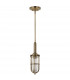 Feiss Urban Restoration 1 Light Pendant Dark Antique Brass IP44-2