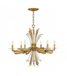 Hinkley Fredrick Ramond Vida 6 Light Chandelier Burnished Gold-1