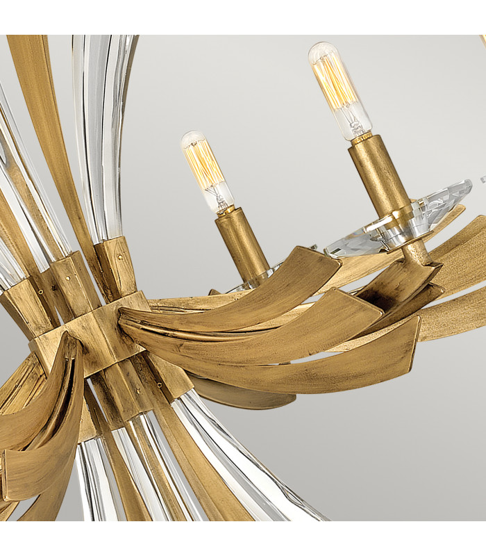 Hinkley Fredrick Ramond Vida 6 Light Chandelier Burnished Gold-4