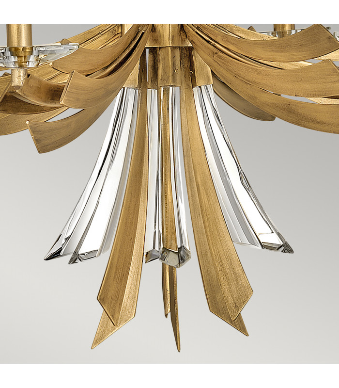 Hinkley Fredrick Ramond Vida 6 Light Chandelier Burnished Gold-5