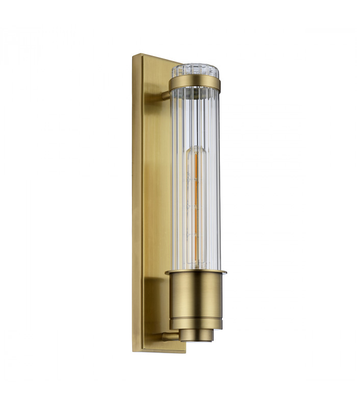 Wellington 1 Light Wall Light Aged Brass IP44-2