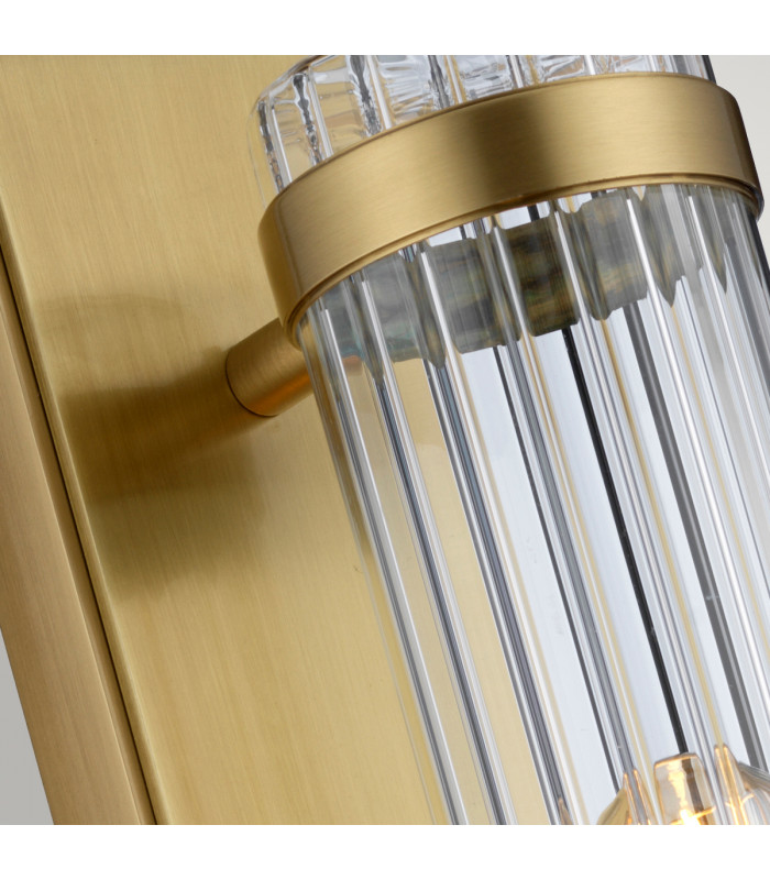 Wellington 1 Light Wall Light Aged Brass IP44-5