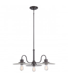 Admiral 3 Light Multi Arm Ceiling Pendant Light Imperial Bronze E27-1