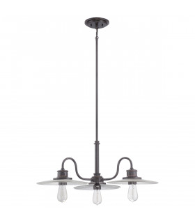 Admiral 3 Light Multi Arm Ceiling Pendant Light Imperial Bronze E27-2