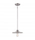 Admiral 1 Light Dome Ceiling Mini Pendant Antique Nickel E27-1