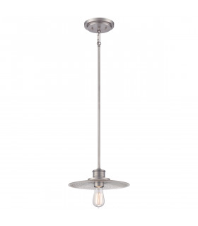 Admiral 1 Light Dome Ceiling Mini Pendant Antique Nickel E27-1