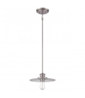 Admiral 1 Light Dome Ceiling Mini Pendant Antique Nickel E27-2