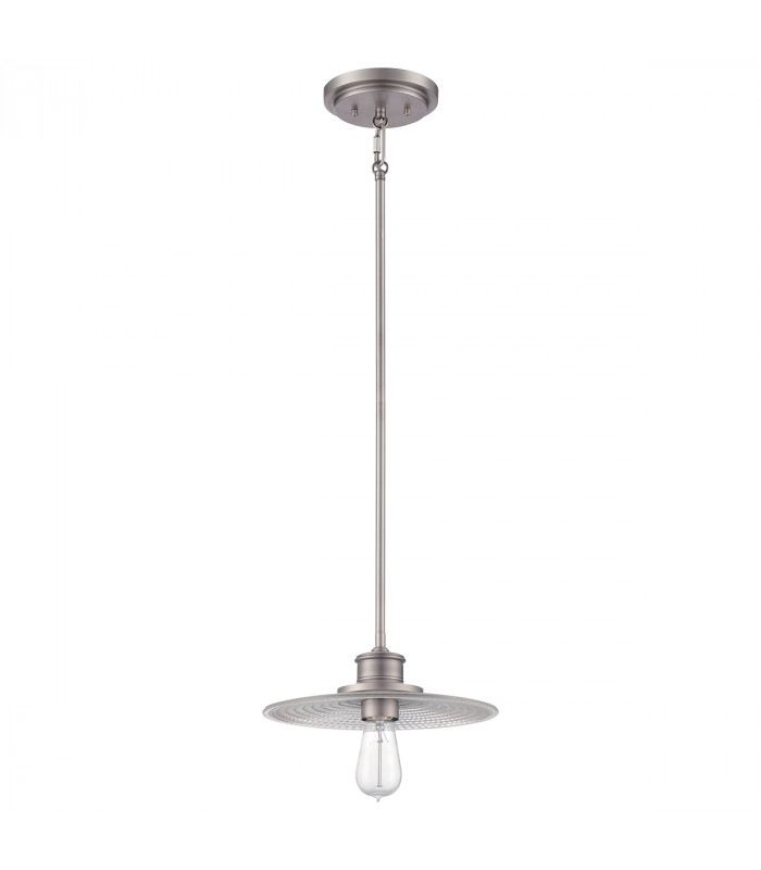 Admiral 1 Light Dome Ceiling Mini Pendant Antique Nickel E27-2