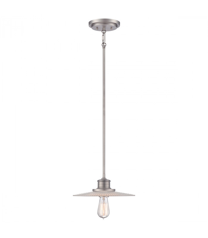 Admiral 1 Light Dome Ceiling Mini Pendant Antique Nickel E27-3