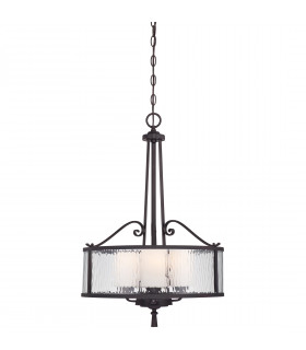Adonis 3 Light Ceiling Pendant Dark Cherry E27-1