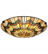 Alcott 2 Light Tiffany Flush Mount - Bronze Finish E27-3