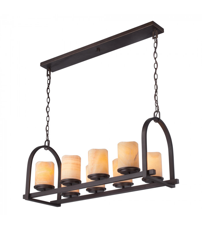 Aldora 8 Light Ceiling Island Pendant Bar Bronze E27