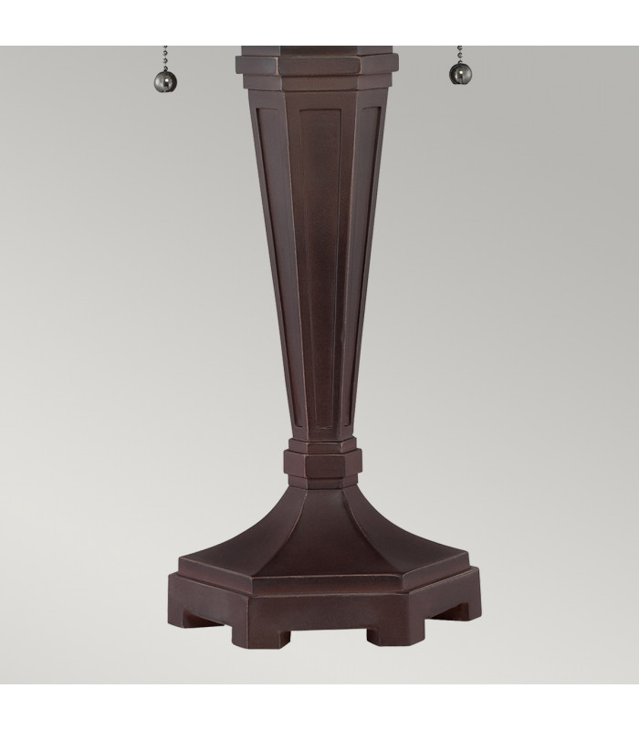 Arden 2 Light Tiffany Desk Lamp Bronze E27-4