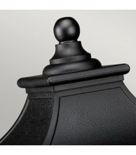 Bedford 1 Light Medium Pedestal Lantern - Mystic Black Finish E27-2