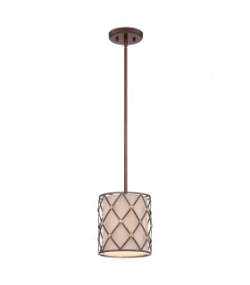 Ceiling Mini Pendant Copper Brown Lattice E27