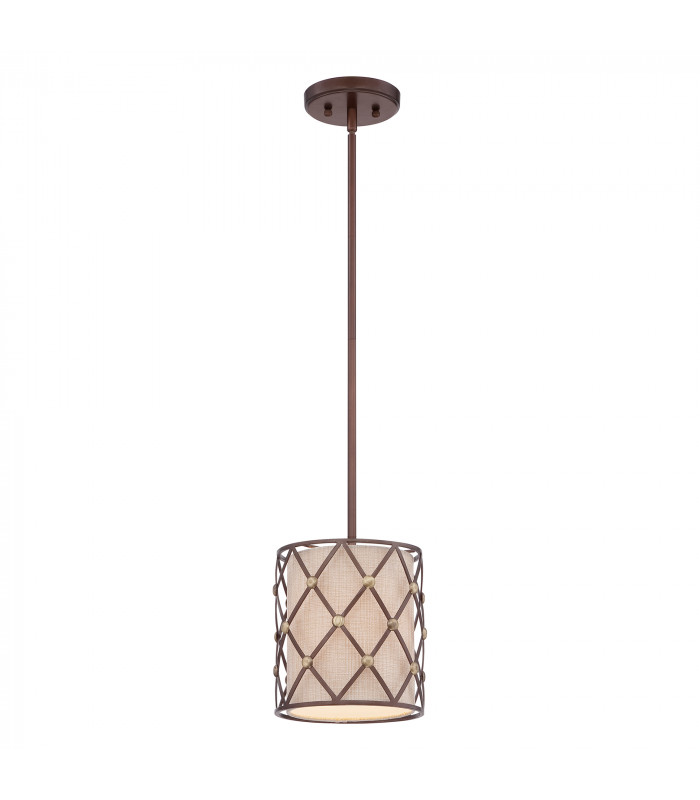 Ceiling Mini Pendant Copper Brown Lattice E27