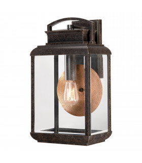 Byron 1 Light Outdoor Large Wall Lantern Light Imperial Bronze IP44 E27-1