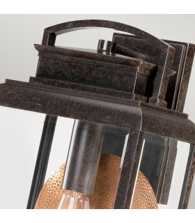 Byron 1 Light Outdoor Large Wall Lantern Light Imperial Bronze IP44 E27-2