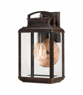 Byron 1 Light Outdoor Medium Wall Lantern Light Imperial Bronze IP44 E27-1