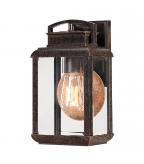 Byron 1 Light Outdoor Small Wall Lantern Light Imperial Bronze IP44 E27-1