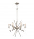 Carnegie 6 Light Chandelier Silver Finish E27