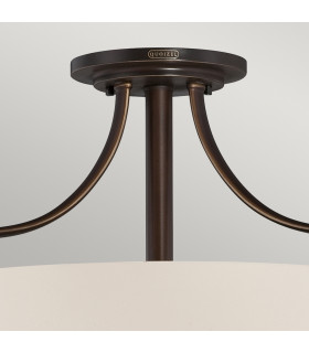 Chantilly 3 Light Semi Flush Ceiling Light Palladian Bronze E27-2