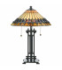 Chastain 2 Light Tiffany Desk Lamp Vintage Bronze E27-1