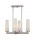 Chelsea Loft Contemporary 4 Light Chandelier Brushed Nickel-1