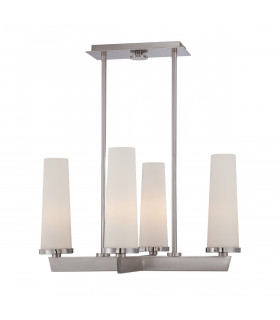 Chelsea Loft Contemporary 4 Light Chandelier Brushed Nickel-1