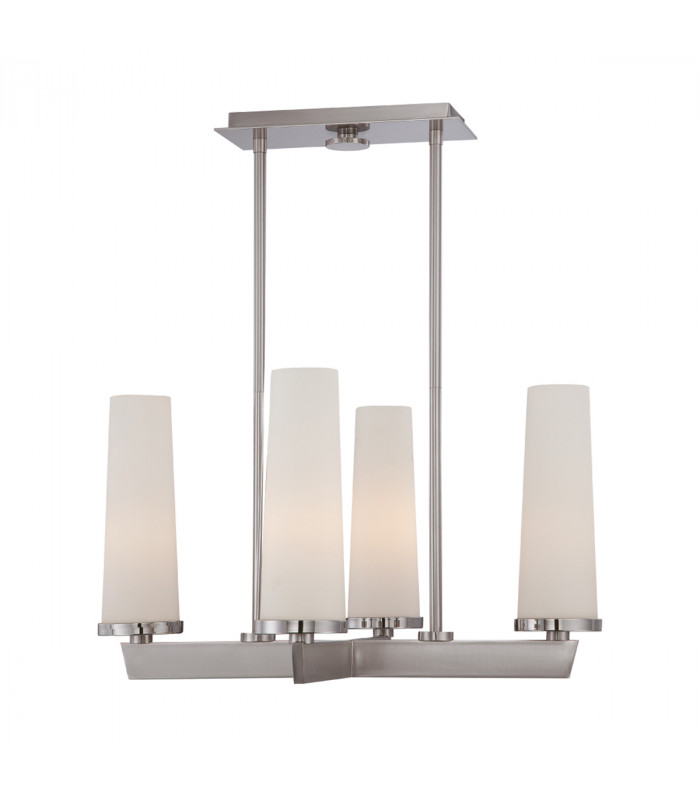Chelsea Loft Contemporary 4 Light Chandelier Brushed Nickel-1