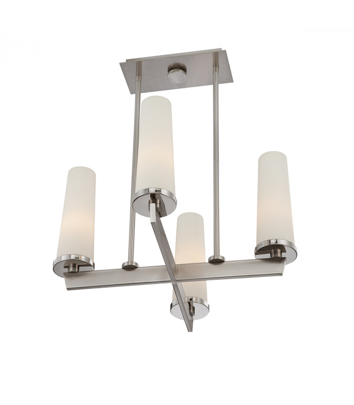 Chelsea Loft Contemporary 4 Light Chandelier Brushed Nickel-3